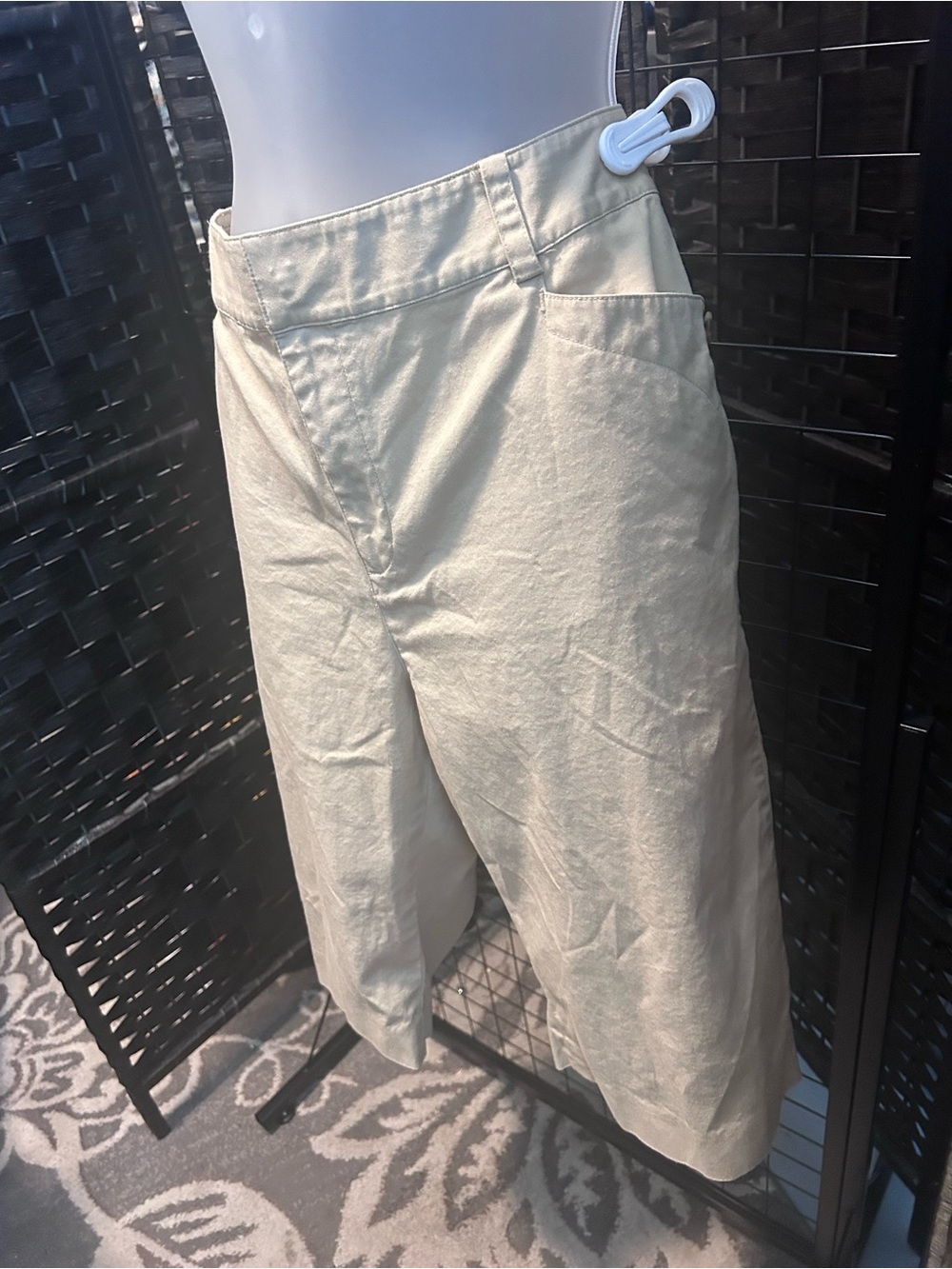 Lauren Ralph Lauren High-Waist stretch Twill Bermuda shorts- Light Beige size 10